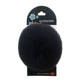 Hair Bun Black(¢11CM) large black hair donut for voluminous updos and special occasions